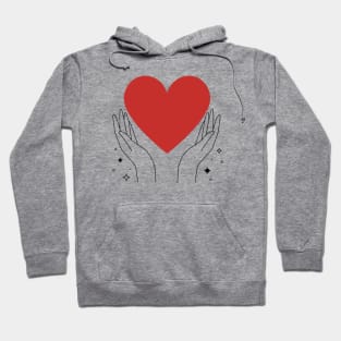 Red Heart design Hoodie